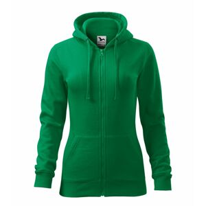 MALFINI Dámská mikina Trendy Zipper - Středně zelená | L
