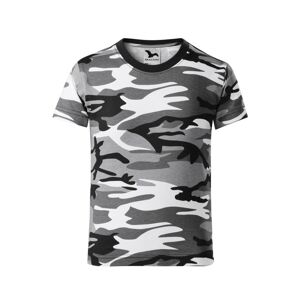 MALFINI Dětské maskáčové tričko Camouflage - Maskáčová petrolejová | 134 cm (8 let)