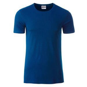 James & Nicholson Klasické pánské tričko z biobavlny 8008 - Tmavá královská modrá | M