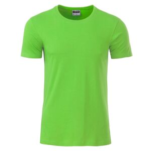 James & Nicholson Klasické pánské tričko z biobavlny 8008 - Limetkově zelená | XXXL