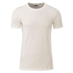 James & Nicholson Klasické pánské tričko z biobavlny 8008 - Přírodní | XL
