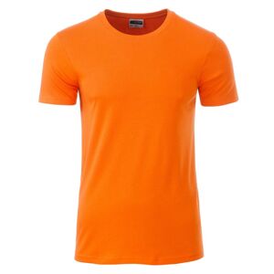 James & Nicholson Klasické pánské tričko z biobavlny 8008 - Oranžová | M