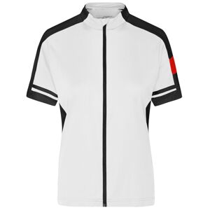 James & Nicholson Dámský cyklistický dres JN453 - Bílá | S