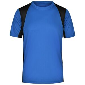 James & Nicholson Pánské sportovní tričko s krátkým rukávem JN306 - Královská modrá / černá | L