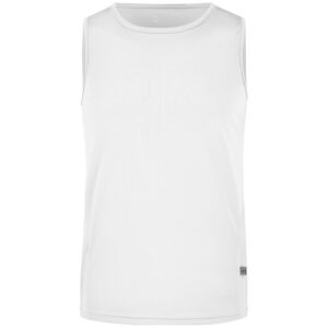 James & Nicholson Pánské sportovní tričko bez rukávů JN305 - Bílá / bílá | XXL