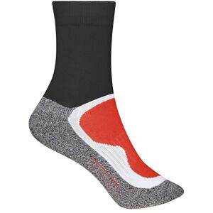 James & Nicholson Sportovní ponožky vysoké JN211 - Černá / červená | 39-41
