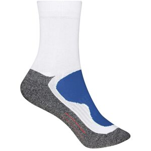 James & Nicholson Sportovní ponožky vysoké JN211 - Bílá / královská modrá | 35-38