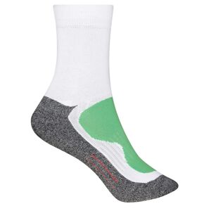 James & Nicholson Sportovní ponožky vysoké JN211 - Bílá / zelená | 35-38