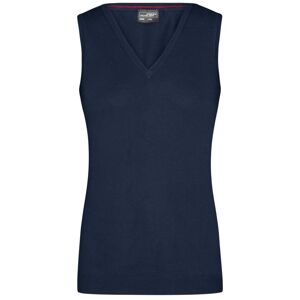 James & Nicholson Dámský svetr bez rukávů JN656 - Tmavě modrá | XL