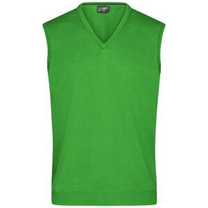 James & Nicholson Pánský svetr bez rukávů JN657 - Zelená | XXXL