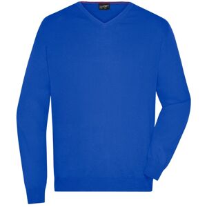 James & Nicholson Pánský bavlněný svetr JN659 - Královská modrá | S