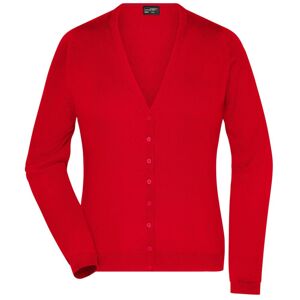 James & Nicholson Dámský bavlněný svetr JN660 - Červená | XS