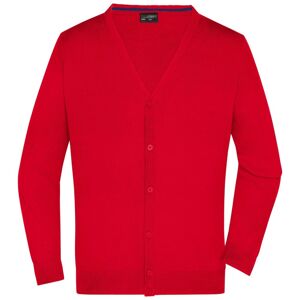 James & Nicholson Pánský bavlněný svetr JN661 - Červená | S