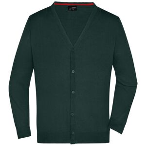 James & Nicholson Pánský bavlněný svetr JN661 - Lesní zelená | M