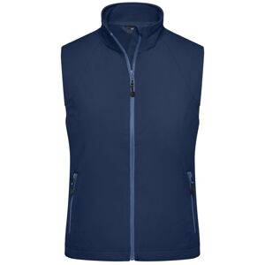 James & Nicholson Dámská softshellová vesta JN1023 - Tmavě modrá | XL