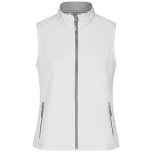 James & Nicholson Dámská softshellová vesta JN1127 - Bílá / bílá | XL
