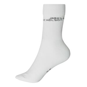 James & Nicholson Vysoké ponožky s biobavlnou 8032 - Bílá | 42-44