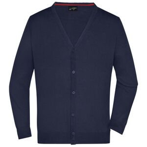 James & Nicholson Pánský bavlněný svetr JN661 - Tmavě modrá | L