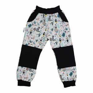 Bontis Dětské softshellové kalhoty - Bílá / černá | 98 cm