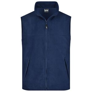 James & Nicholson Pánská fleecová vesta JN045 - Tmavě modrá | S