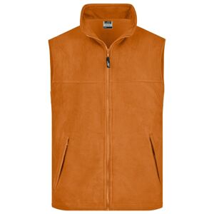 James & Nicholson Pánská fleecová vesta JN045 - Oranžová | XL