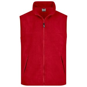 James & Nicholson Pánská fleecová vesta JN045 - Červená | L