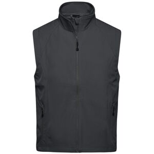James & Nicholson Pánská softshellová vesta JN1022 - Černá | L