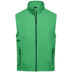 James & Nicholson Pánská softshellová vesta JN1022 - Zelená | XXXL
