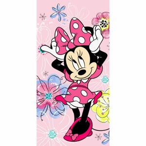 Jerry Fabrics Dětská osuška s potiskem - Minnie - Pink Bow | 70 x 140 cm