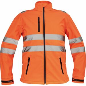 Cerva Pánská reflexní softshellová bunda MURCIA - Oranžová | XL