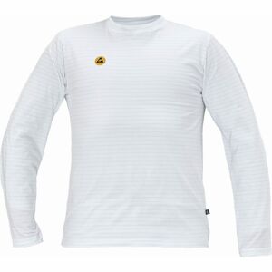 Cerva Antistatické tričko s dlouhým rukávem NOYO ESD - Bílá | L