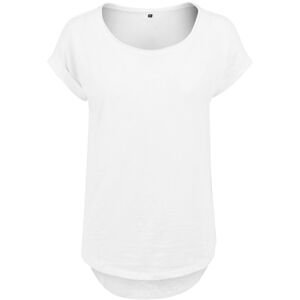 Build Your Brand Dámské tričko s prodlouženým zadním dílem - Bílá | L