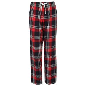 SF (Skinnifit) Dámské flanelové pyžamové kalhoty - Červená / tmavě modrá | XL