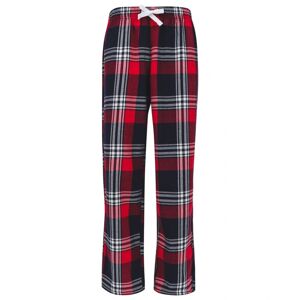 SF (Skinnifit) Dětské flanelové pyžamové kalhoty - Červená / tmavě modrá | 9-10 let