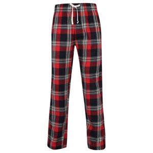 SF (Skinnifit) Pánské flanelové pyžamové kalhoty - Červená / tmavě modrá | XS