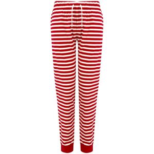 SF (Skinnifit) Dámské pyžamové kalhoty se vzorem - Tmavě zelená / bílá | XS