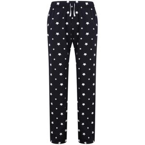 SF (Skinnifit) Pánské pyžamové kalhoty se vzorem - Tmavě modrá / bílá | XS