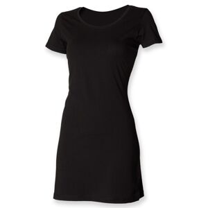 SF (Skinnifit) Dámské letní tričkové šaty - Černá | XL