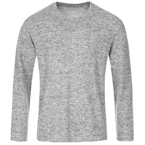 Stedman Pánský svetr s dlouhým rukávem - Světle šedý melír | XL