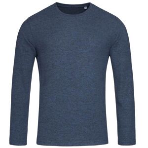 Stedman Pánský svetr s dlouhým rukávem - Tmavě modrý melír | L