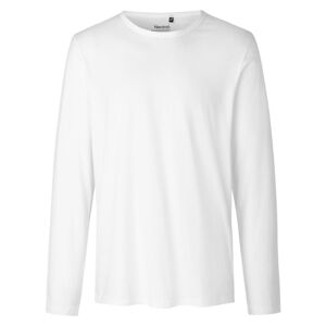 Neutral Pánské tričko s dlouhým rukávem z organické Fairtrade bavlny - Bílá | XS