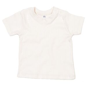 Babybugz Jednobarevné kojenecké tričko - Přírodní | 0-3 měsíce