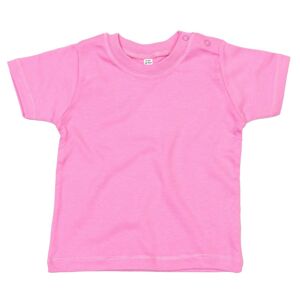 Babybugz Jednobarevné kojenecké tričko - Bubble gum růžová | 6-12 měsíců