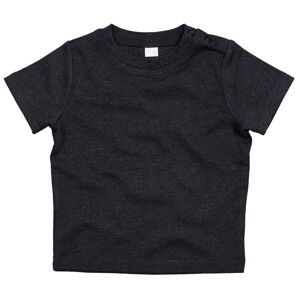 Babybugz Jednobarevné kojenecké tričko - Černá | 3-6 měsíců
