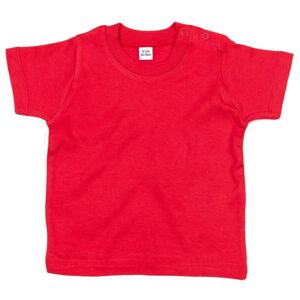 Babybugz Jednobarevné kojenecké tričko - Červená | 6-12 měsíců