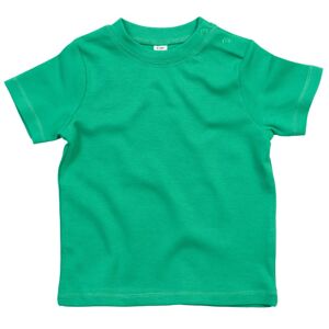 Babybugz Jednobarevné kojenecké tričko - Středně zelená | 6-12 měsíců