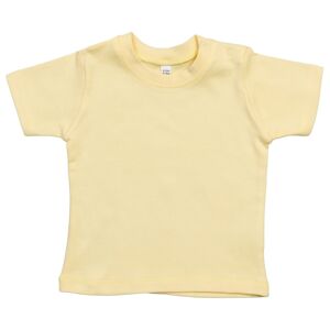 Babybugz Jednobarevné kojenecké tričko - Jemně žlutá | 6-12 měsíců
