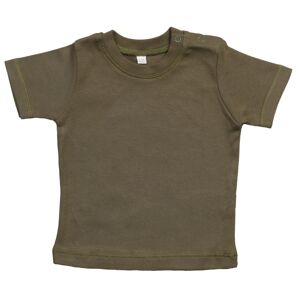 Babybugz Jednobarevné kojenecké tričko - Army | 0-3 měsíce