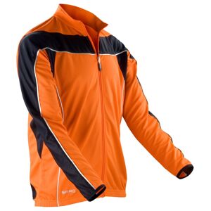 SPIRO Pánský cyklistický dres s dlouhým rukávem - Oranžová / černá | XL