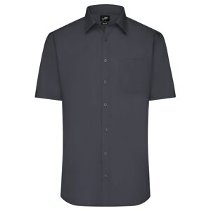James & Nicholson Pánská košile s krátkým rukávem JN680 - Tmavě šedá | S